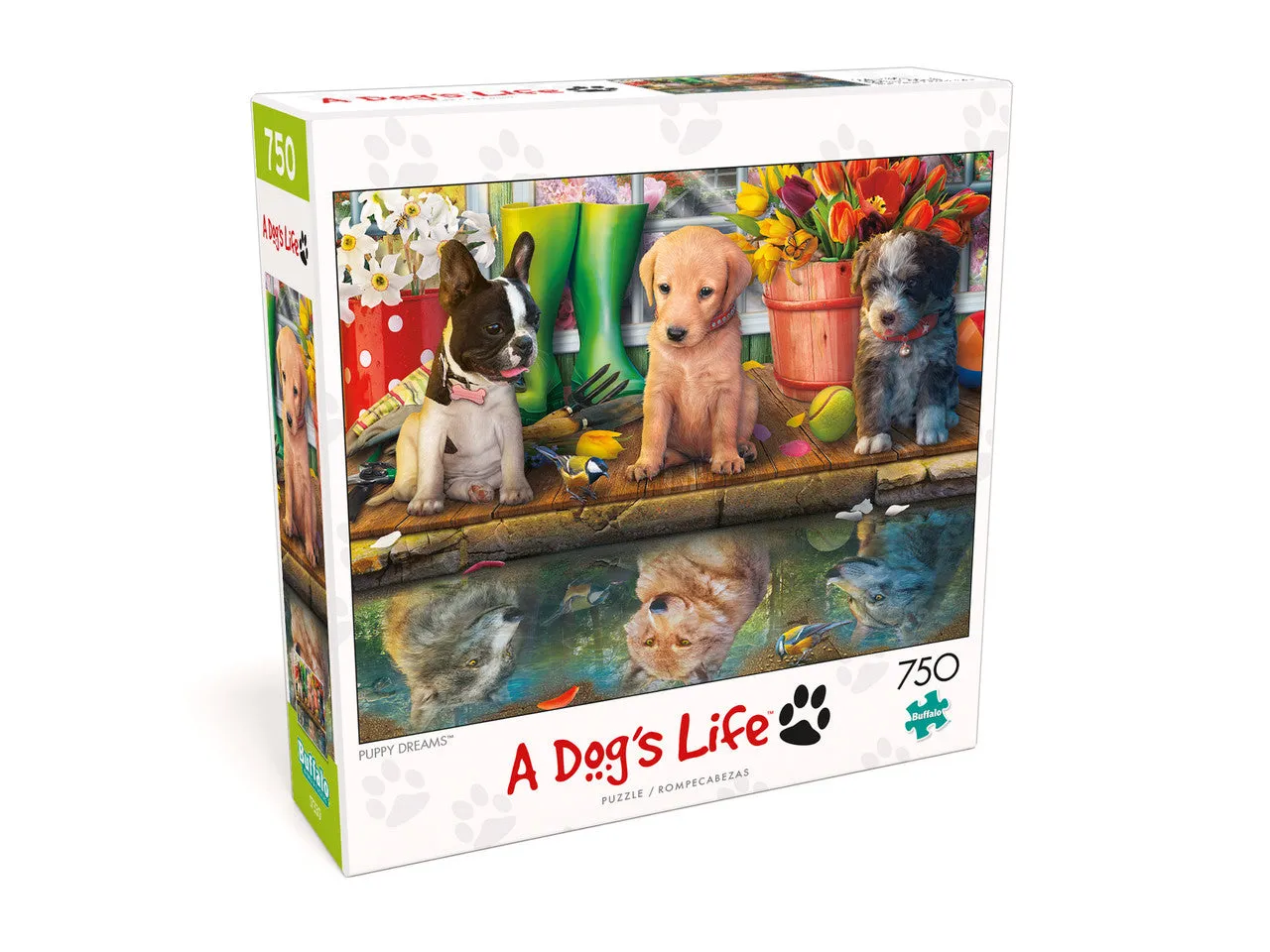 Buffalo Games A Dogs Life Puppy Dreams puslespil 750 hvalpe