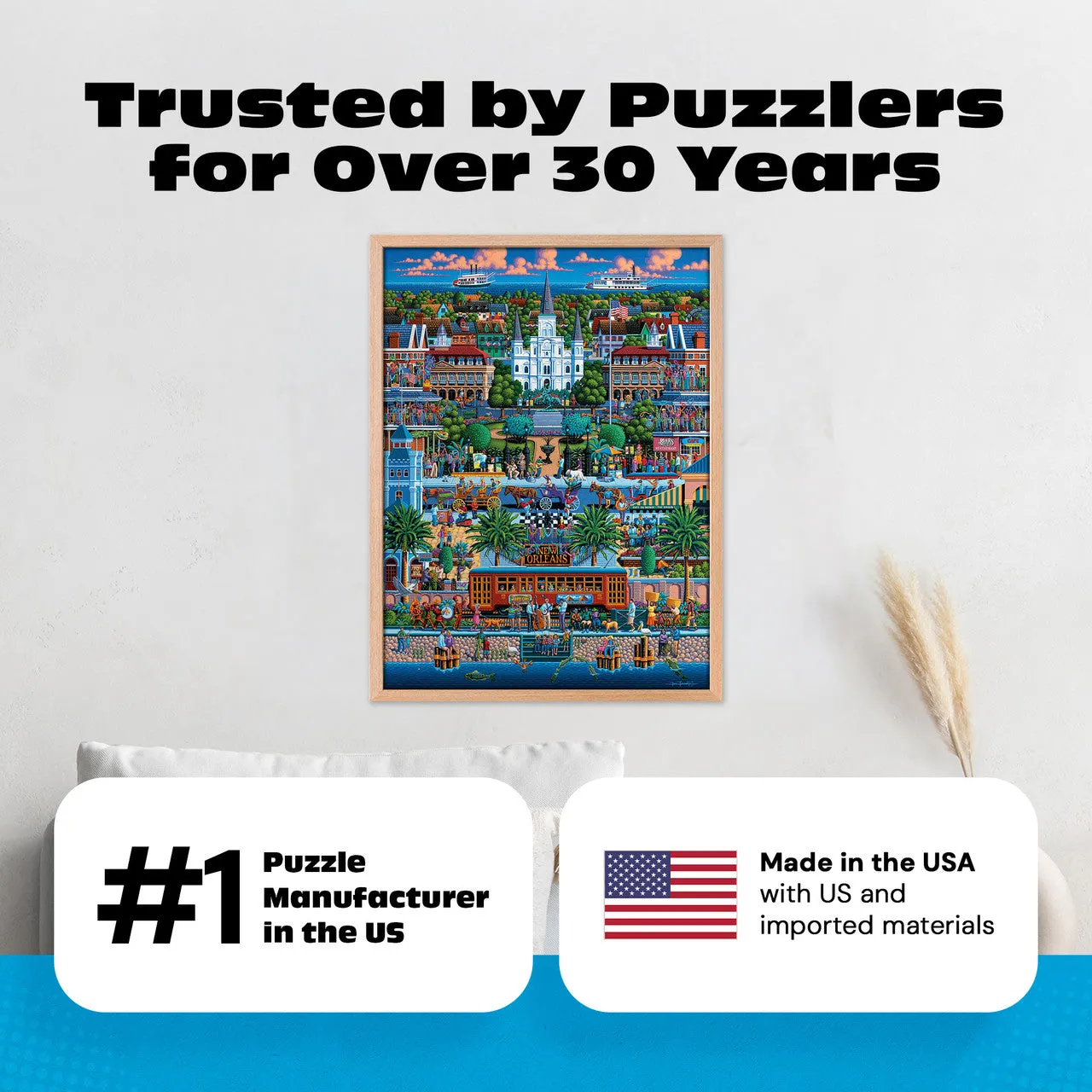 Buffalo Games Eric Dowdle New Orleans puslespil 1000 brikker bymotiv