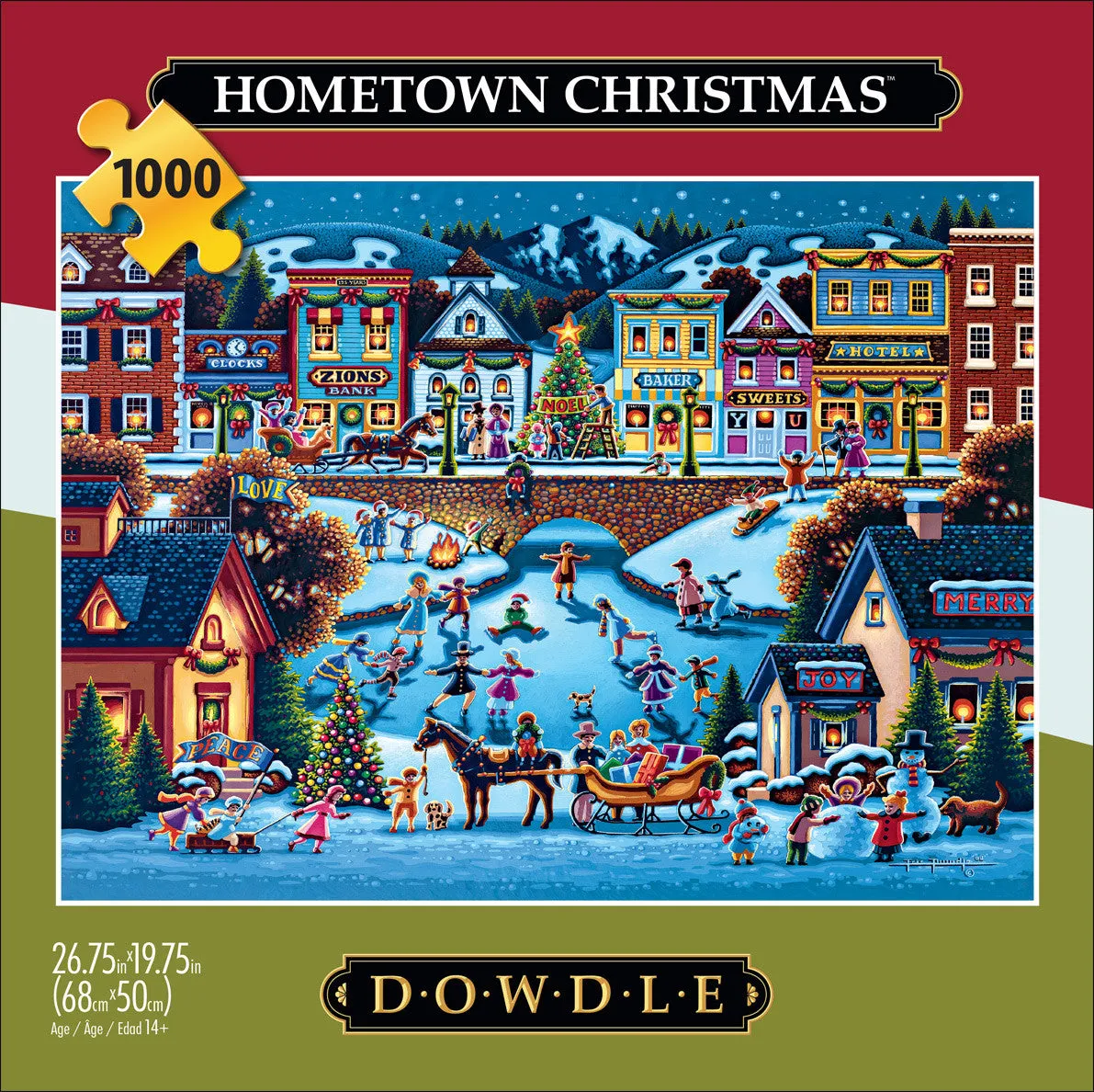 Buffalo Games Eric Dowdle Hometown Christmas puslespil 1000 jul
