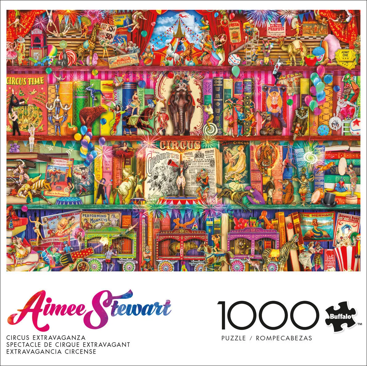 Buffalo Games Aimee Stewart Circus Extravaganza puslespil 1000 cirkus