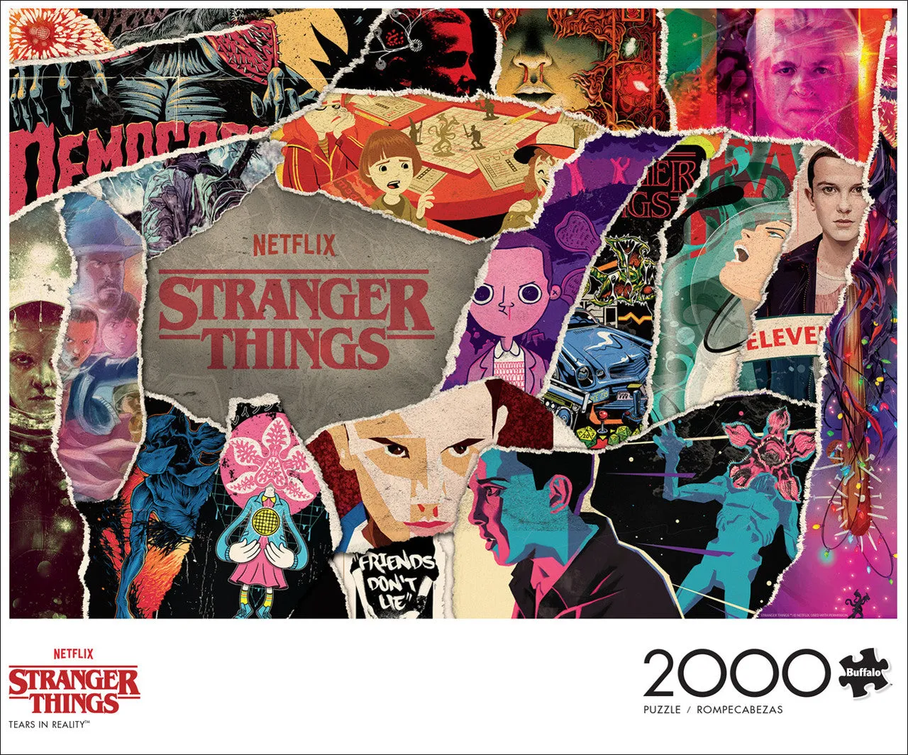 Buffalo Games Stranger Things Tears in Reality puslespil 2000 brikker mørk