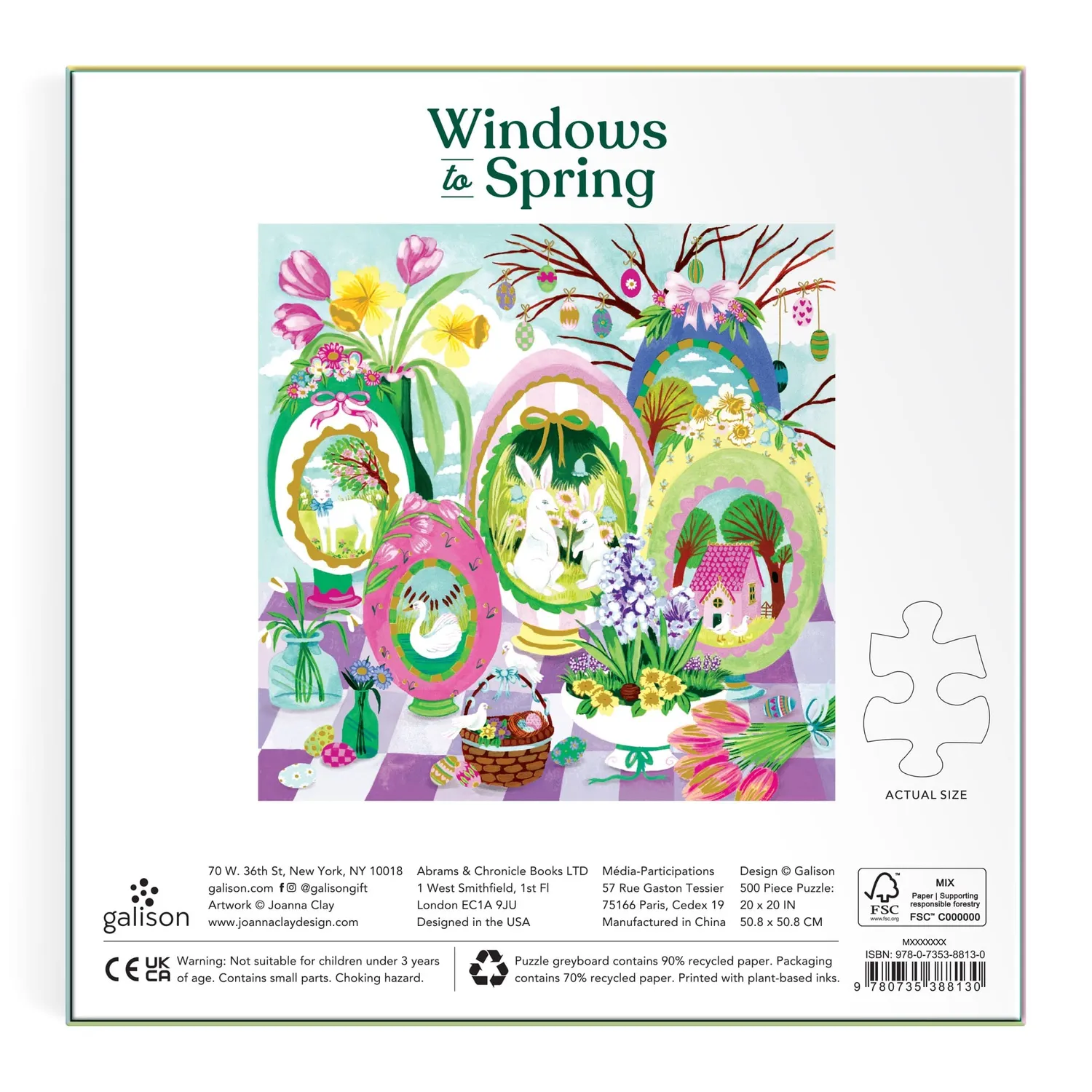 Good Puzzle Co. Windows to Spring puslespil 500 brikker foil påske