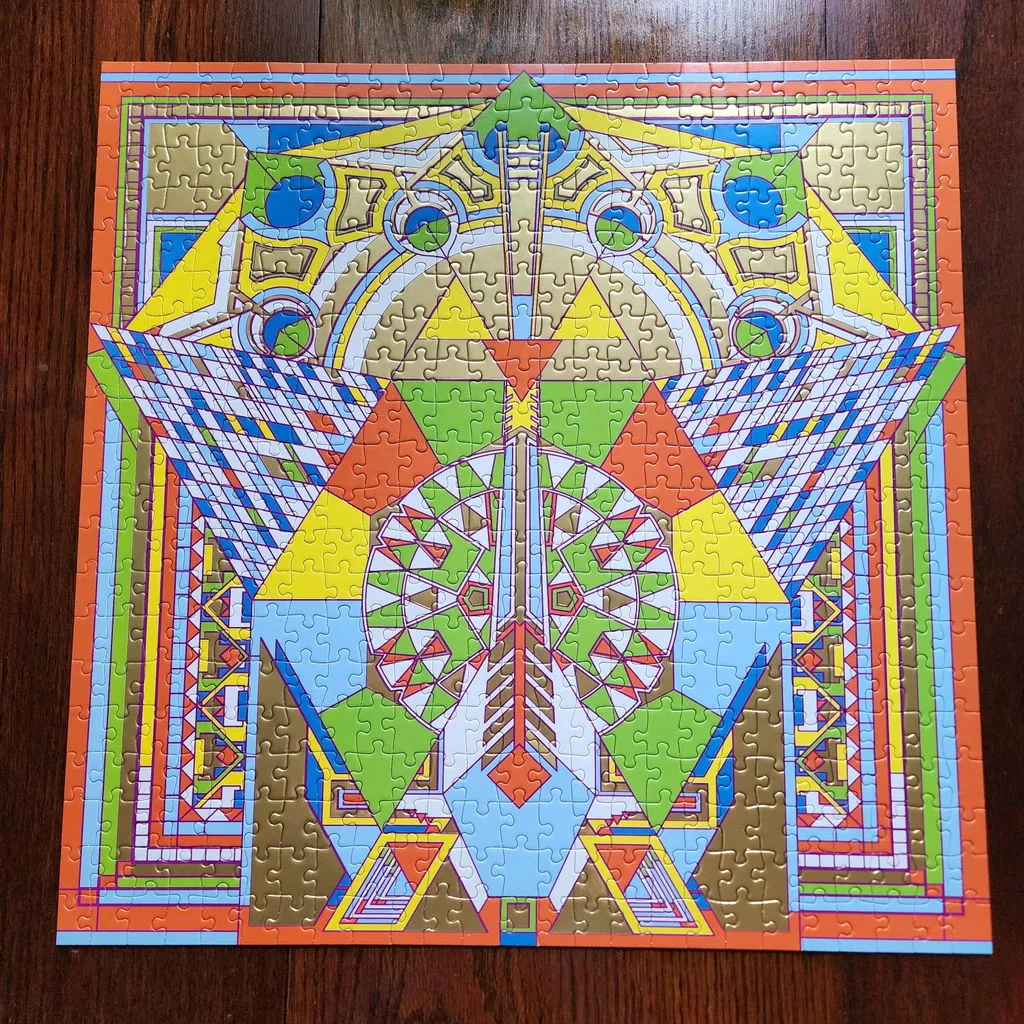 Galison Frank Lloyd Wright Peacock Rug puslespil 500 brikker folie
