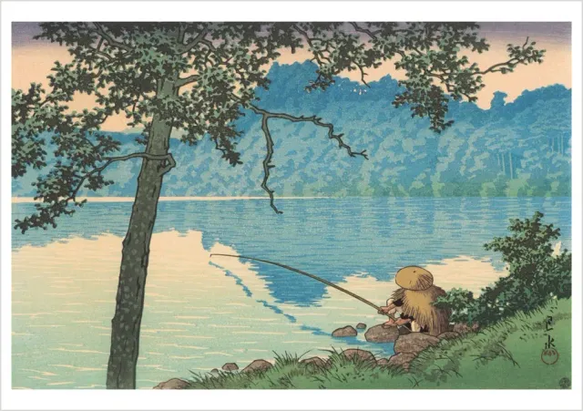 Pomegranate Kawase Hasui Lake Matsubara kort enkelt japansk