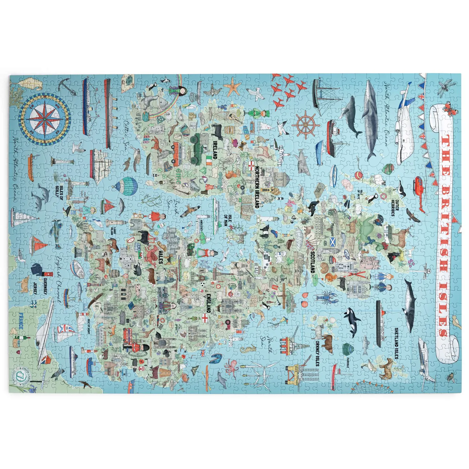 House of Puzzle The British Isles puslespil 1000 kortmotiv