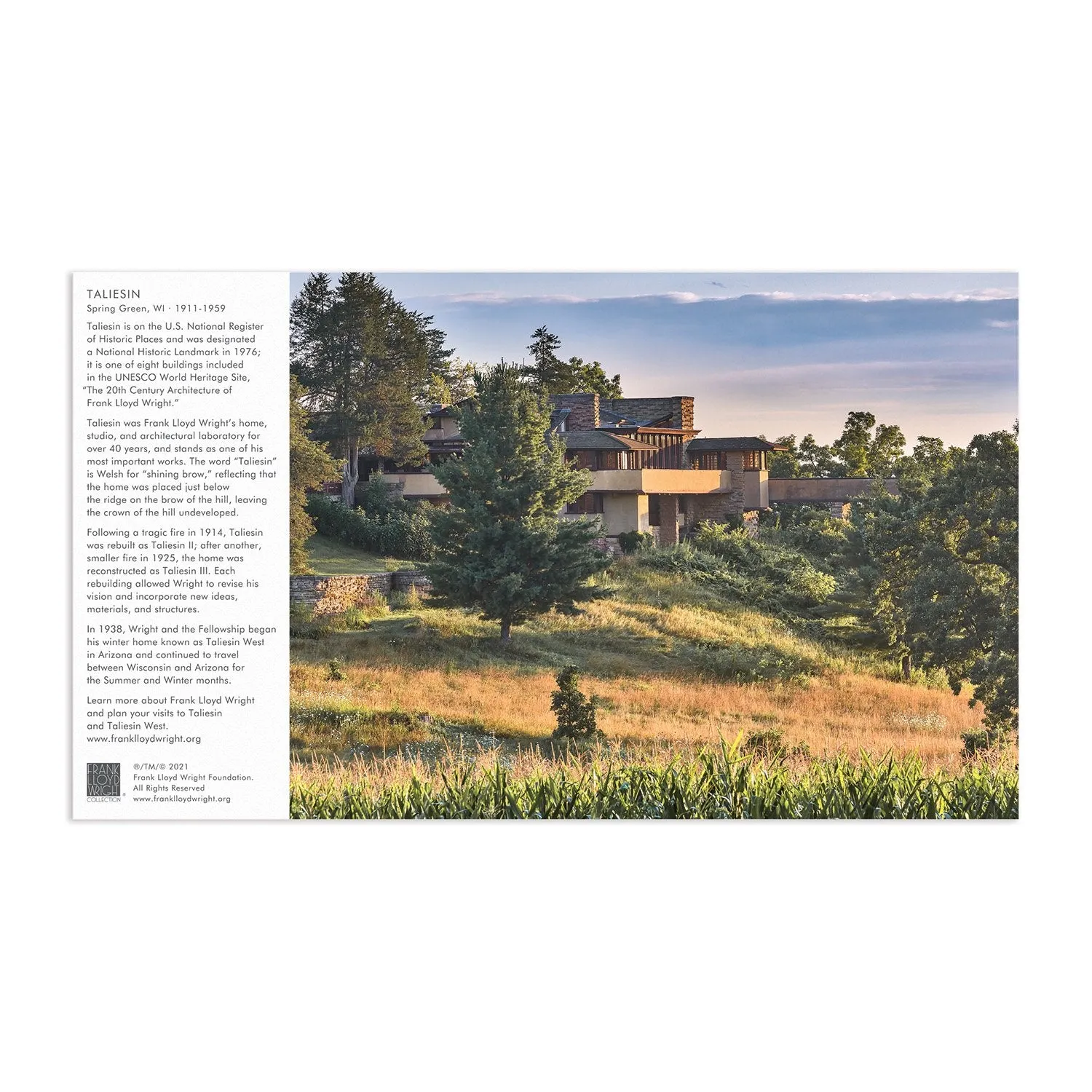 Good Puzzle Co. Frank Lloyd Wright Taliesin puslespil 500 brikker dobbeltsidet