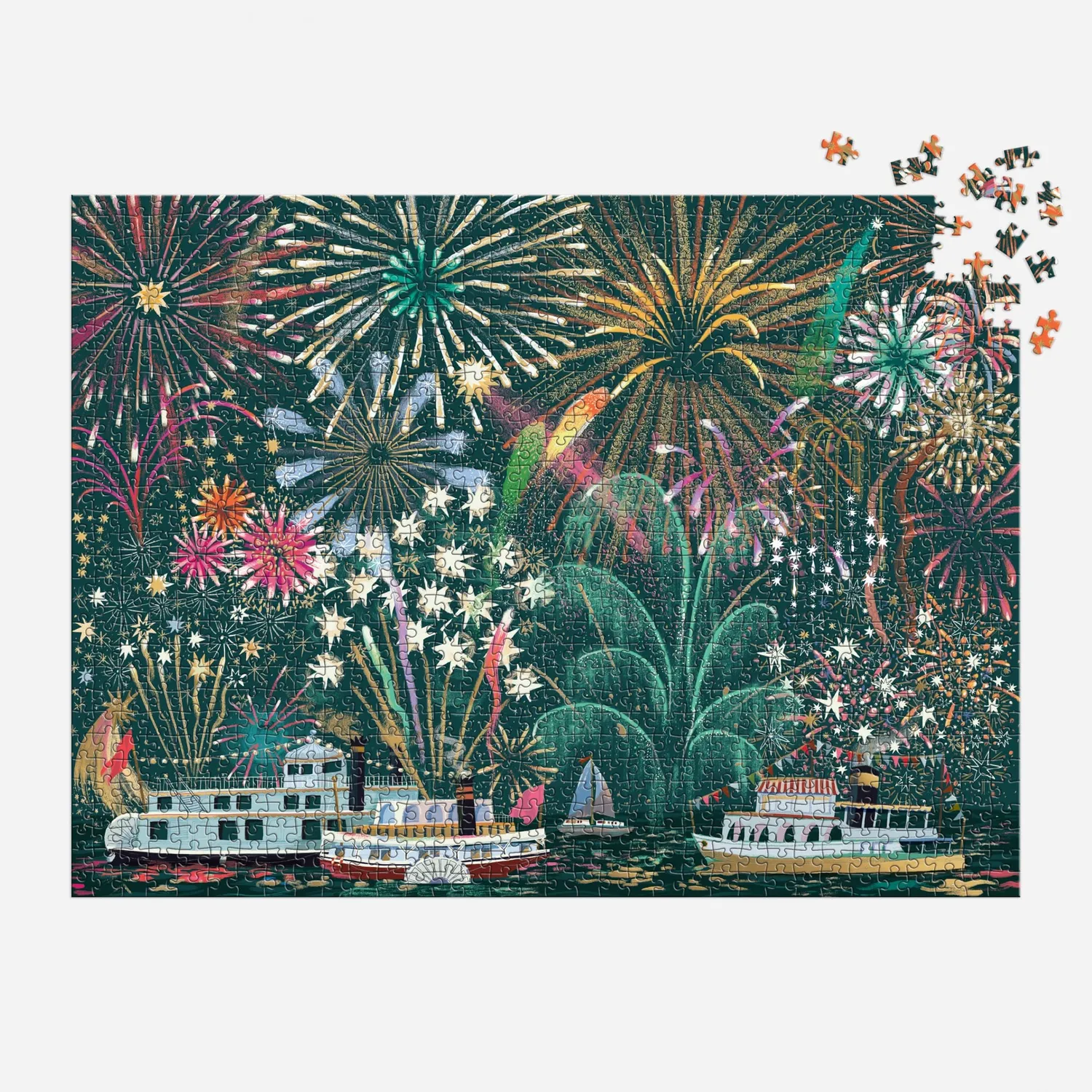 Good Puzzle Co. Fireworks Jubilee puslespil 1000 brikker folie