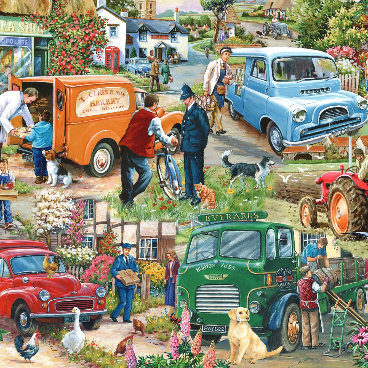 House of Puzzles Whistle While You Work puslespil BIG 500 gård