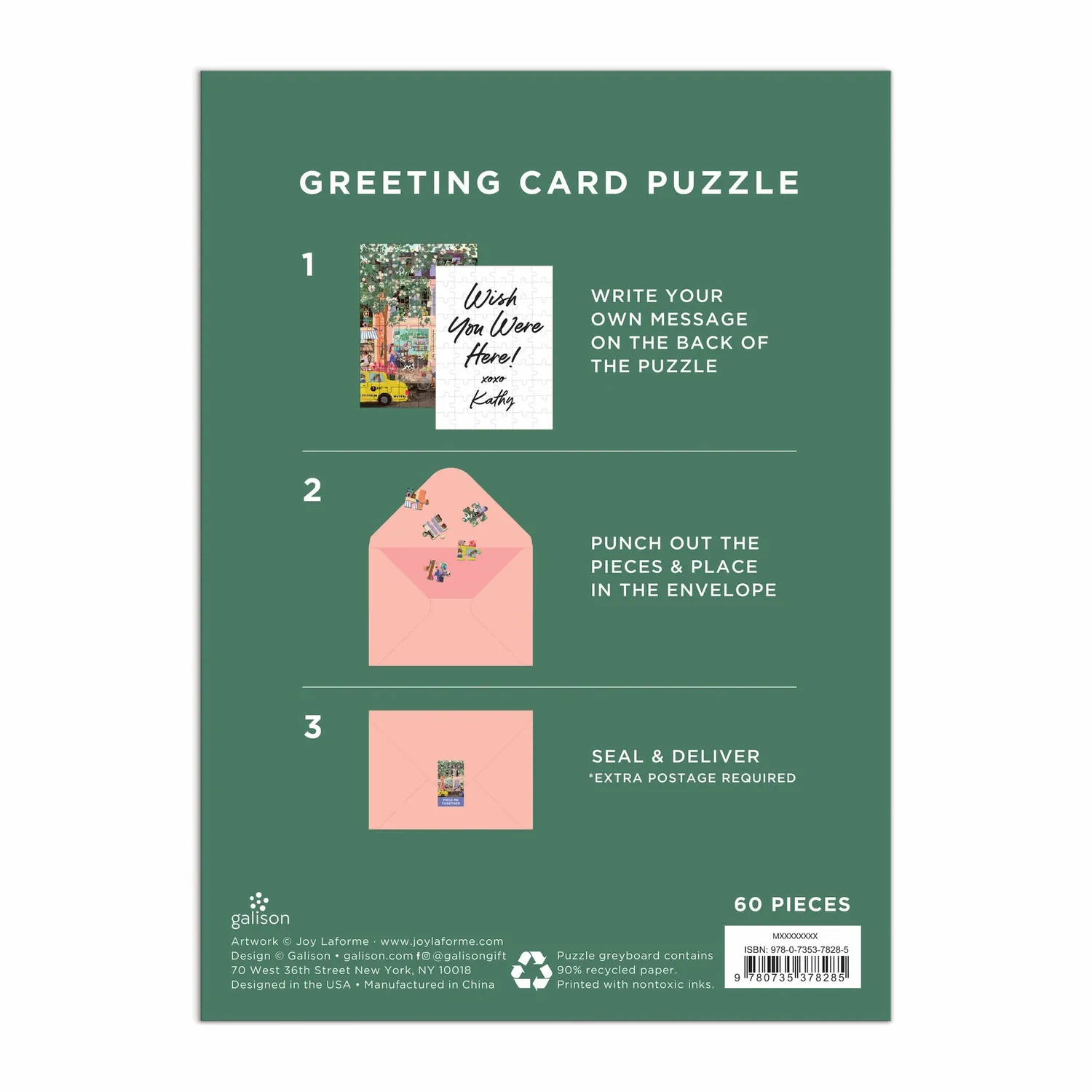 Galison Spring Street puslespil kort 60 brikker by