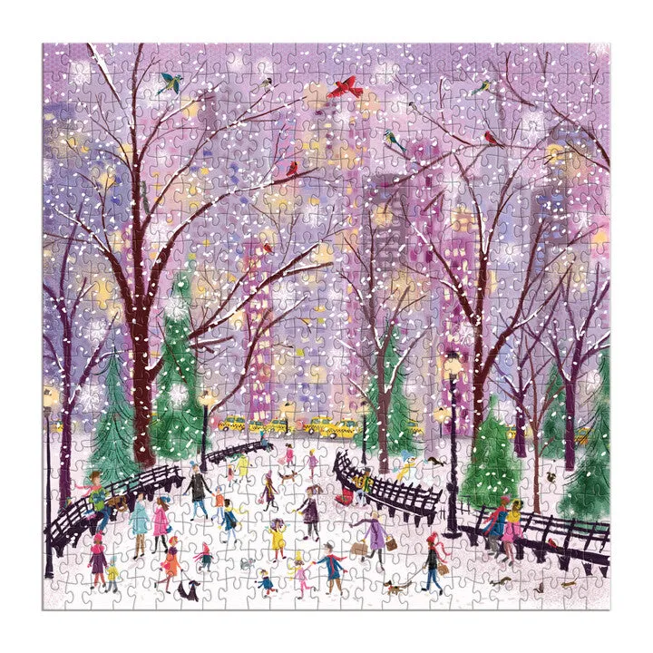 Galison Snowy Night puslespil 500 brikker vinter