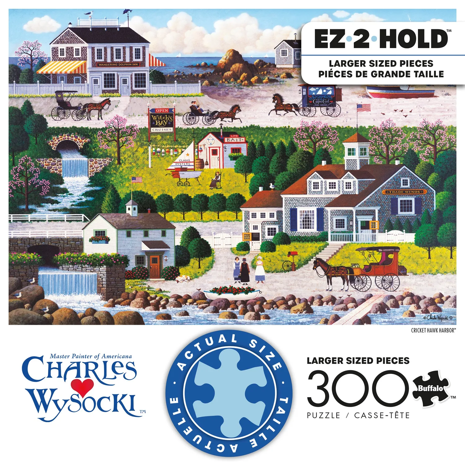 Buffalo Games Charles Wysocki Cricket Hawk Harbor puslespil 300 store brikker
