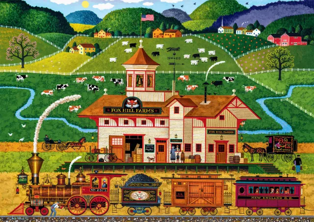 Buffalo Games Charles Wysocki Fox Hill Farms puslespil 300 store brikker