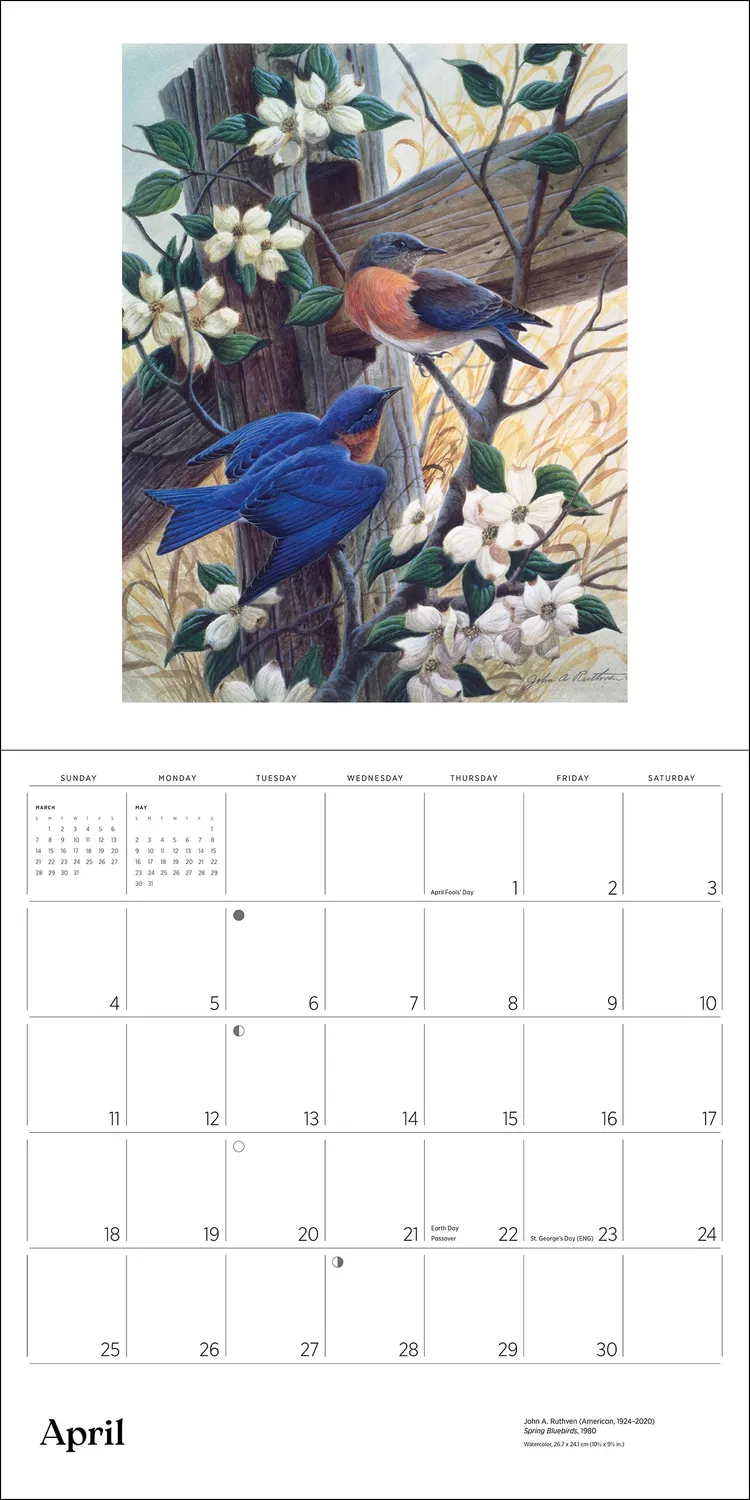 Pomegranate A Birder's View 2027 vægkalender fugle