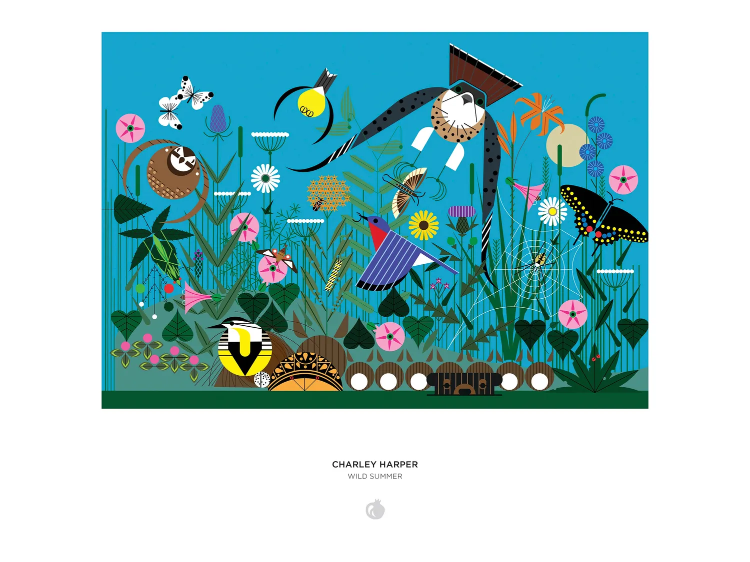 Pomegranate Charley Harper Wild Summer puslespil 1000 brikker