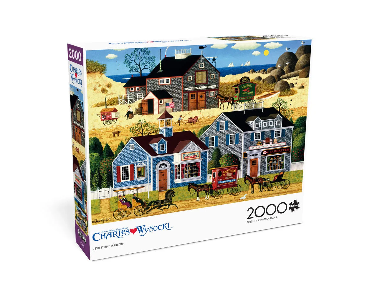 Buffalo Games Charles Wysocki Devilstone Harbor puslespil 2000 brikker havn