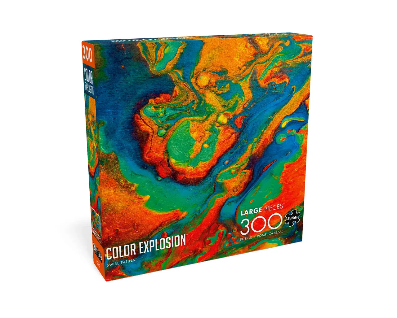 Buffalo Games Color Explosion Swirl Patina puslespil 300 store brikker