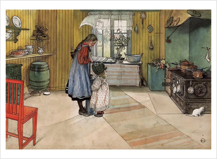 Pomegranate Carl Larsson postkortbog 30 kort svensk