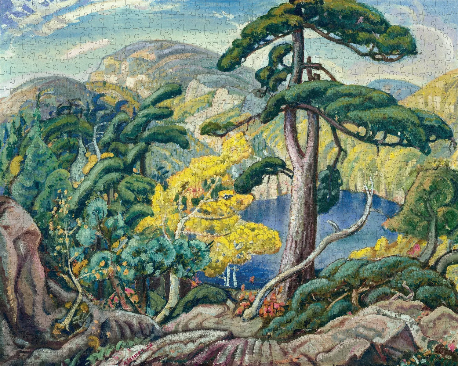 Pomegranate Lismer Bright Land puslespil 1000 landskab