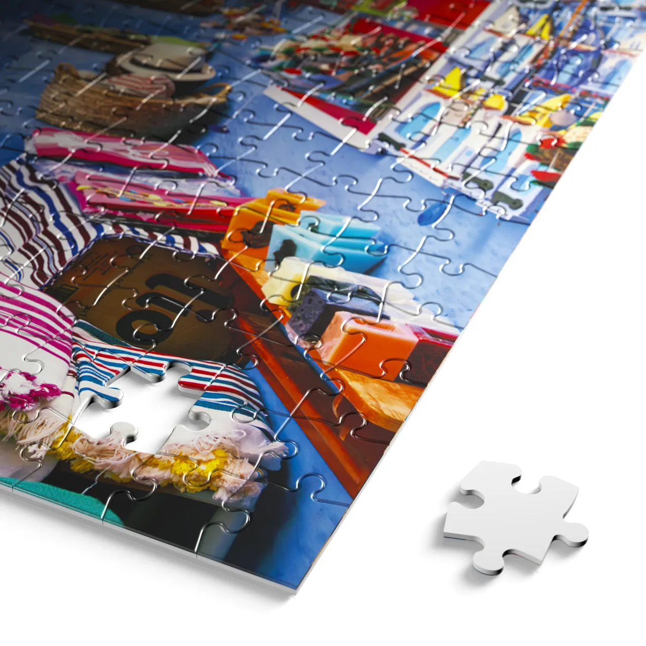 Buffalo Games Blanc Blue City of Morocco puslespil 300 brikker rejsemotiv