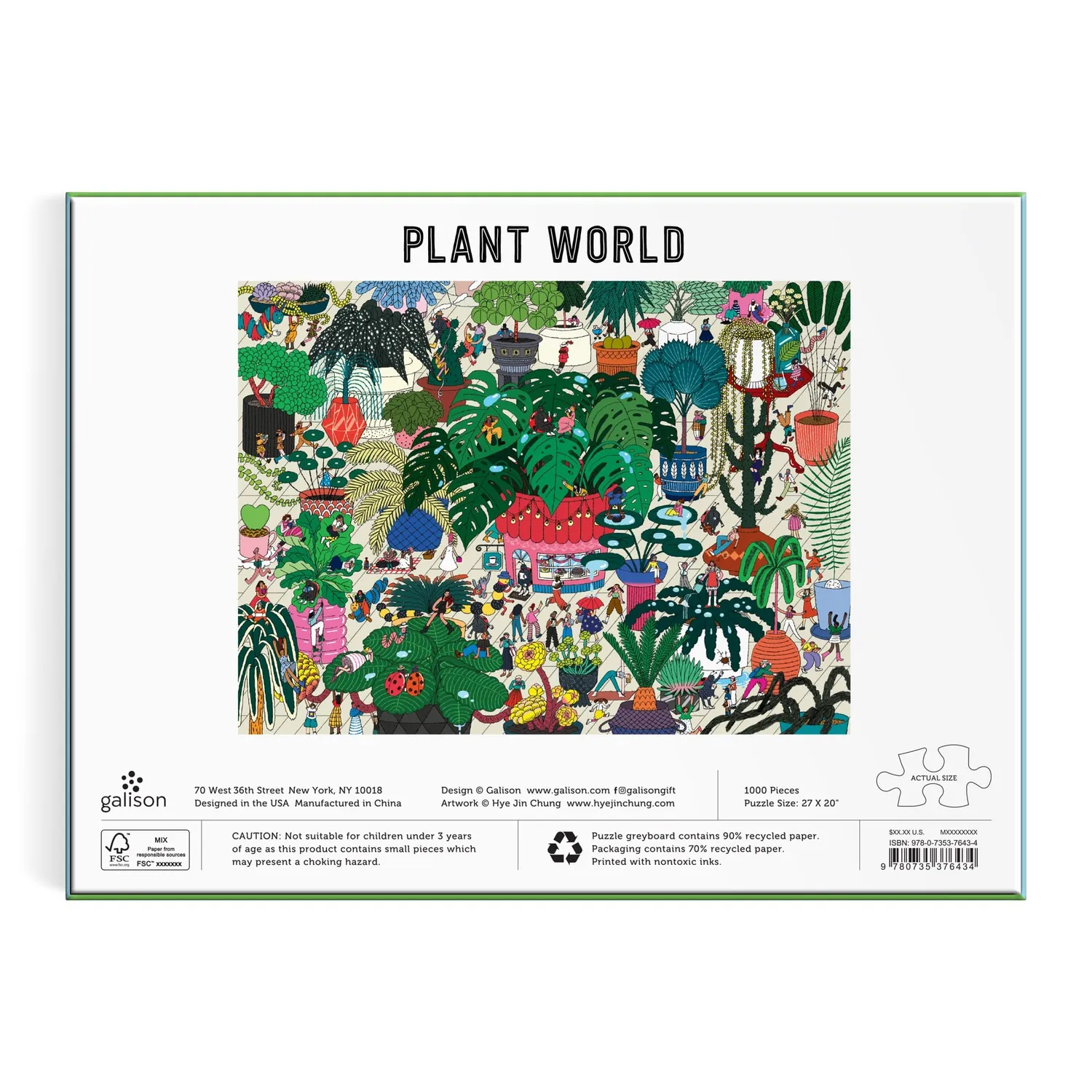 Galison Plant World puslespil 1000 brikker botanik