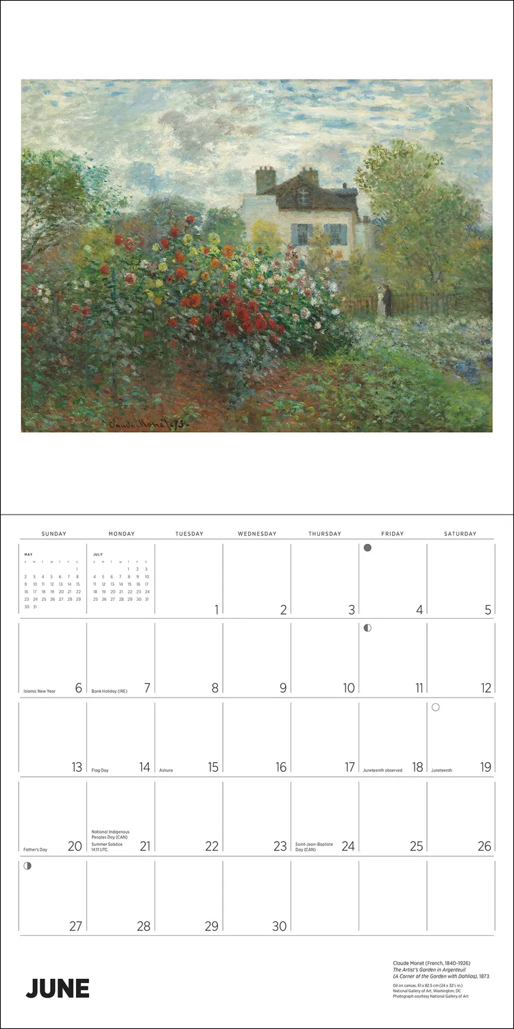 Pomegranate Claude Monet 2027 vægkalender impressionisme