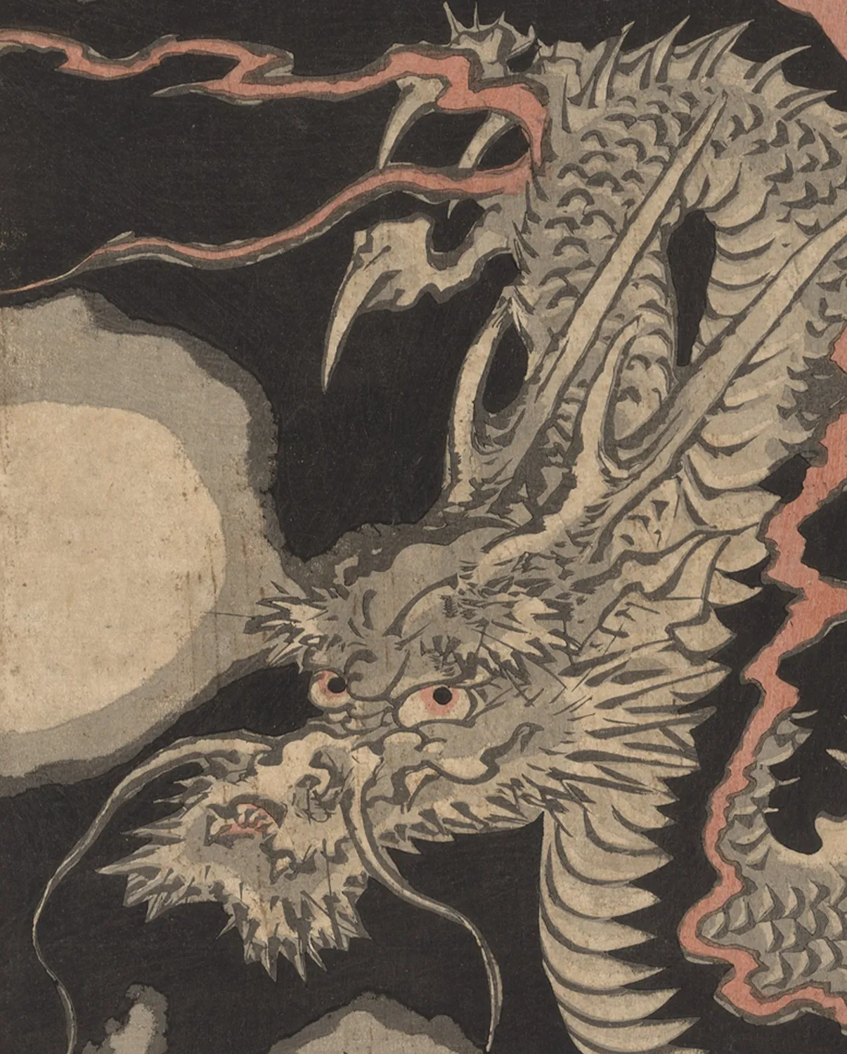 Pomegranate Utagawa Kuniyoshi Dragon Breathing Clouds bogmærke drage