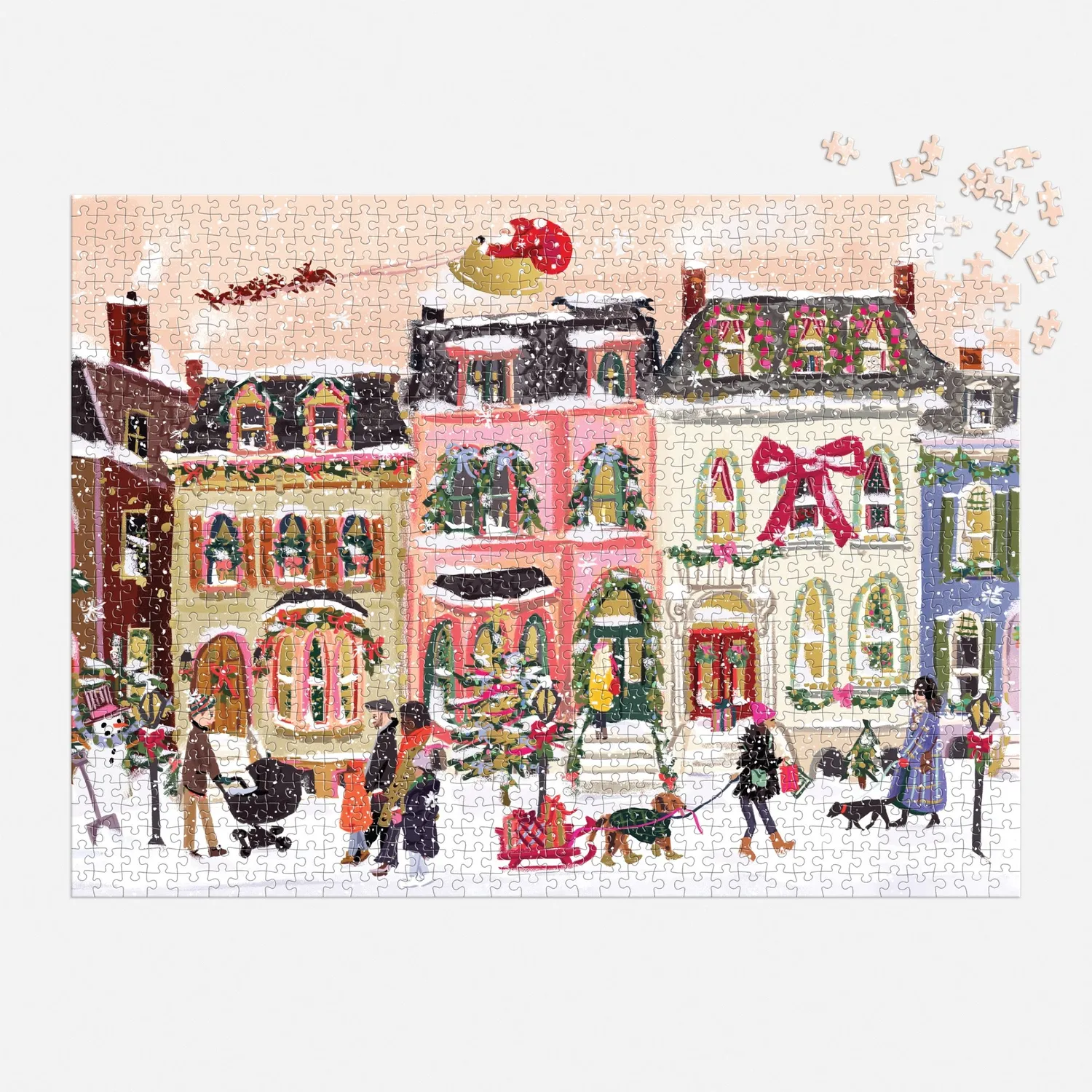 Galison Nysha Lilly Snowfall on Main Street foliepuslespil 1000