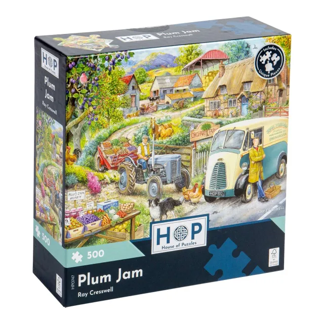 House of Puzzles Plum Jam puslespil 500 brikker landliv