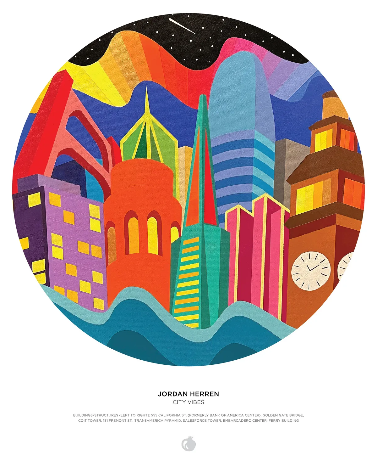 Pomegranate City Vibes puslespil 500 brikker rundt bymotiv