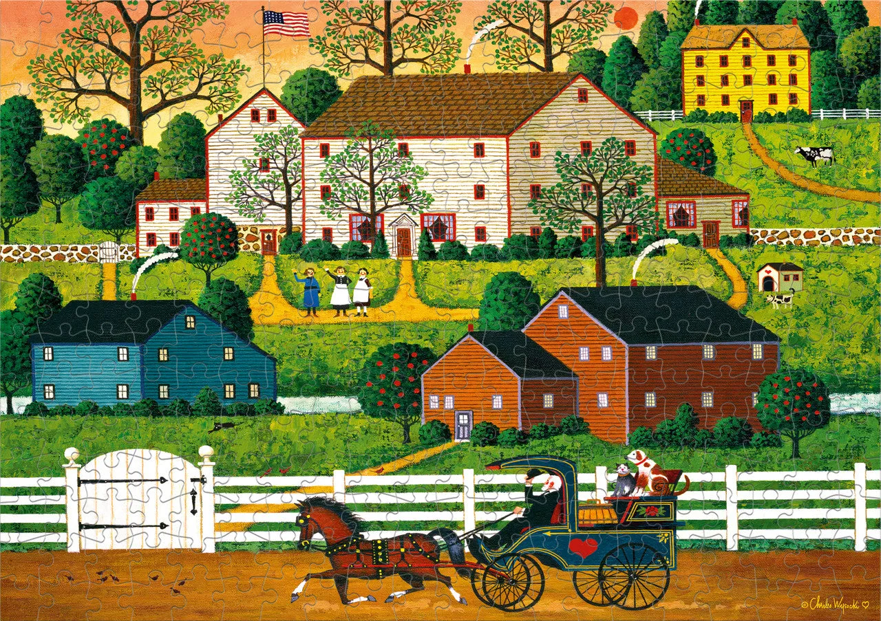 Buffalo Games Charles Wysocki Hi Neighbor puslespil 300 store brikker