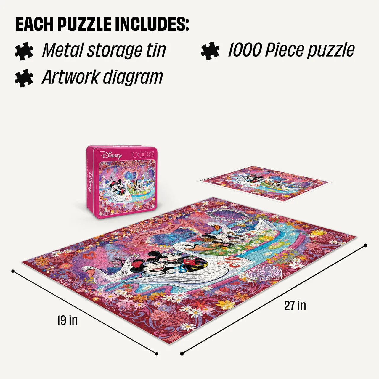 Buffalo Games Collector's Tin Tunnel of Love puslespil 1000 brikker Disney