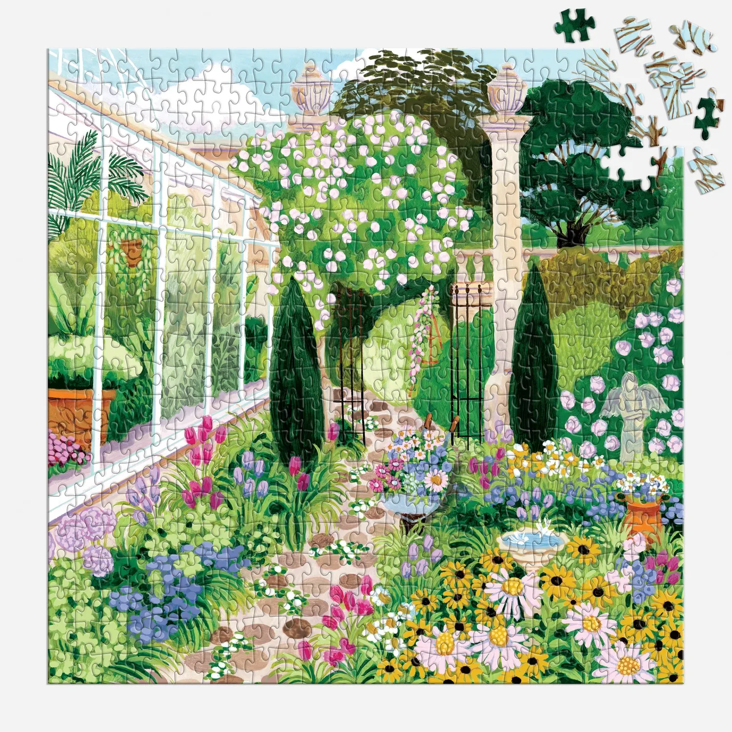 Galison Joanna Clay Evergreen Gardens puslespil 500 brikker