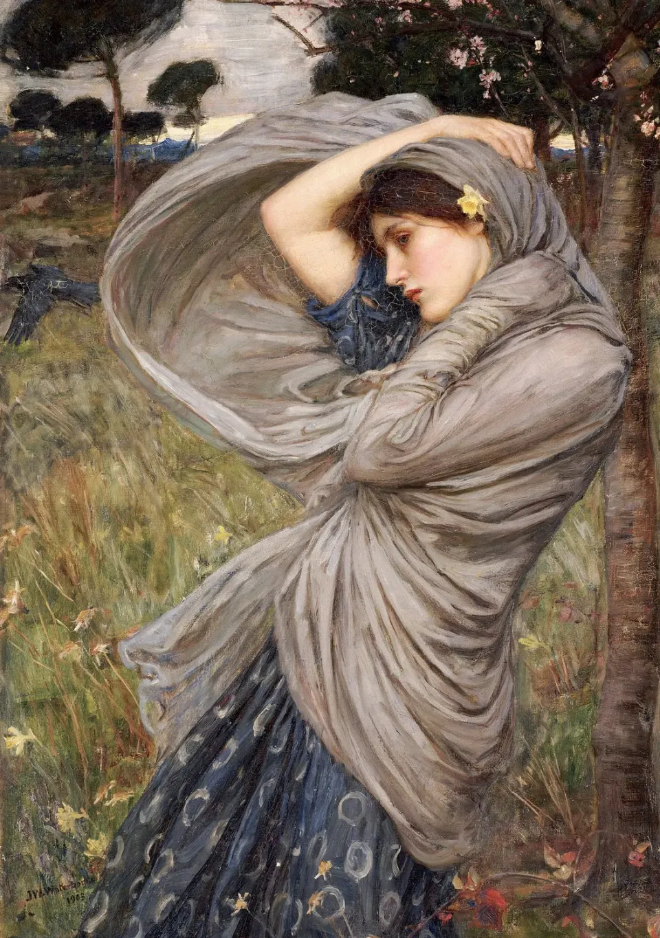 Pomegranate John Waterhouse Boreas kort enkelt klassisk motiv