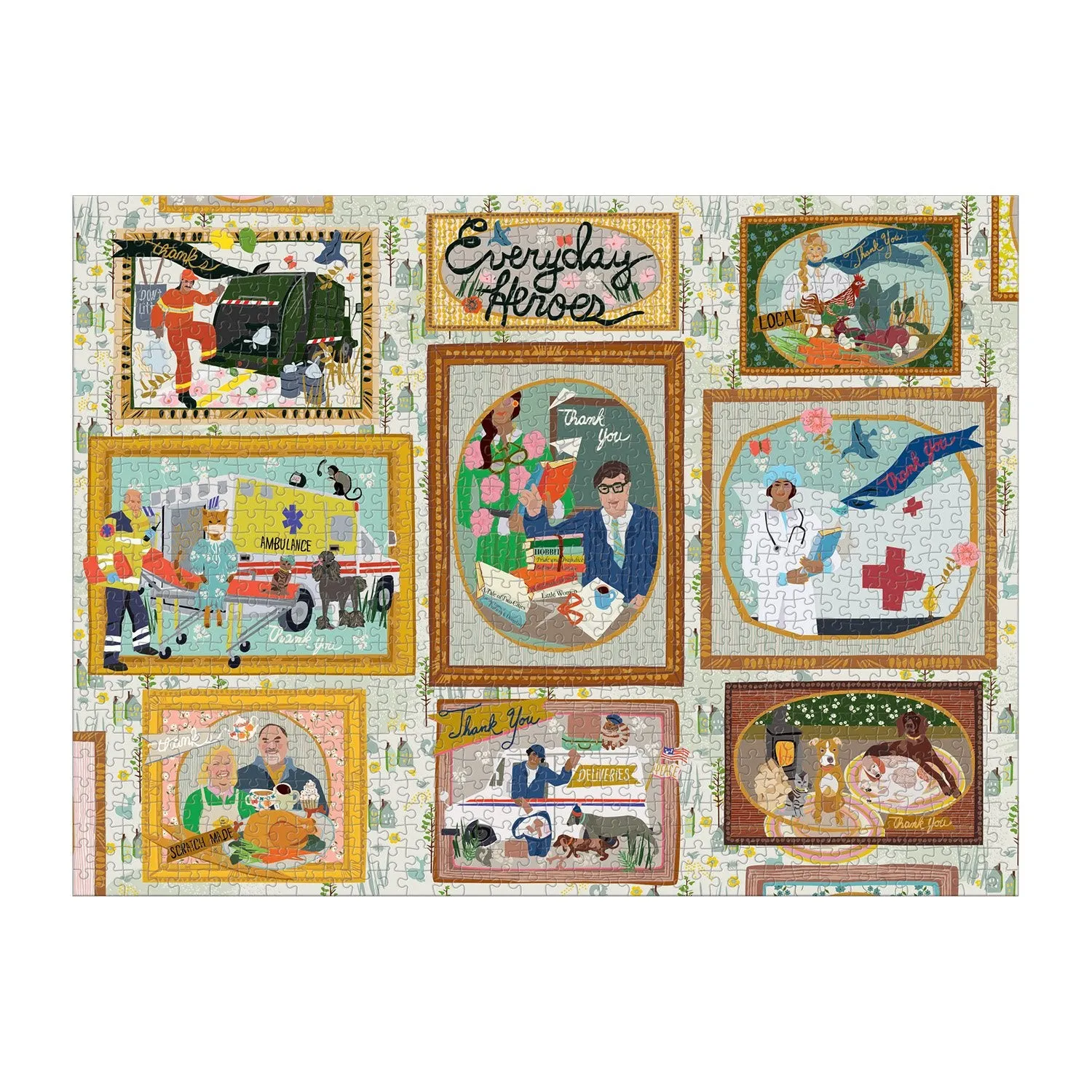 Good Puzzle Co. Everyday Heroes puslespil 1000 brikker