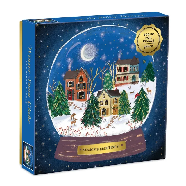 Galison Joy Laforme Winter Snow Globe puslespil 500 brikker folie