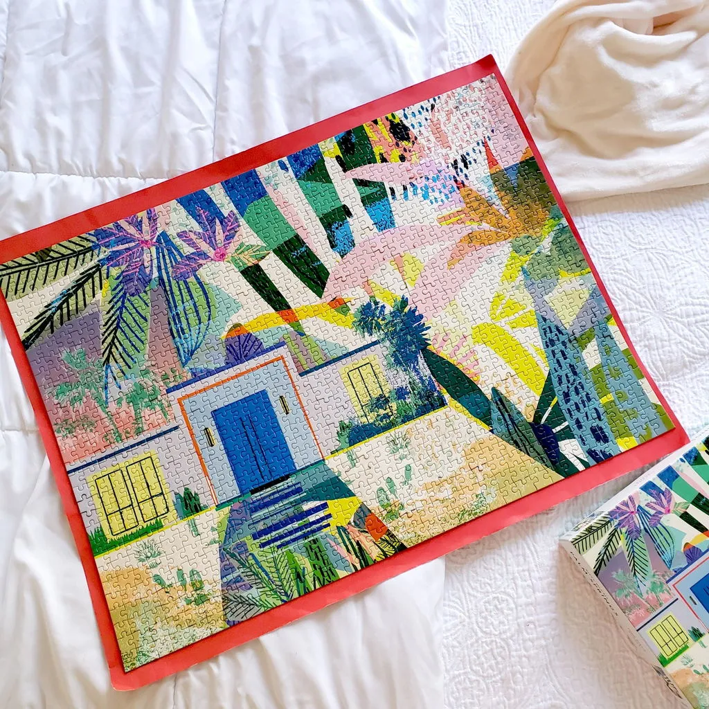 Galison Kitty McCall Palm Springs puslespil 1000 brikker pastel