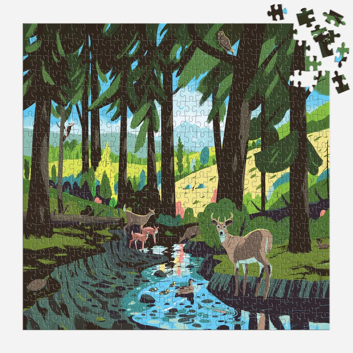 Good Puzzle Co. Woodland Pass puslespil 500 brikker skov