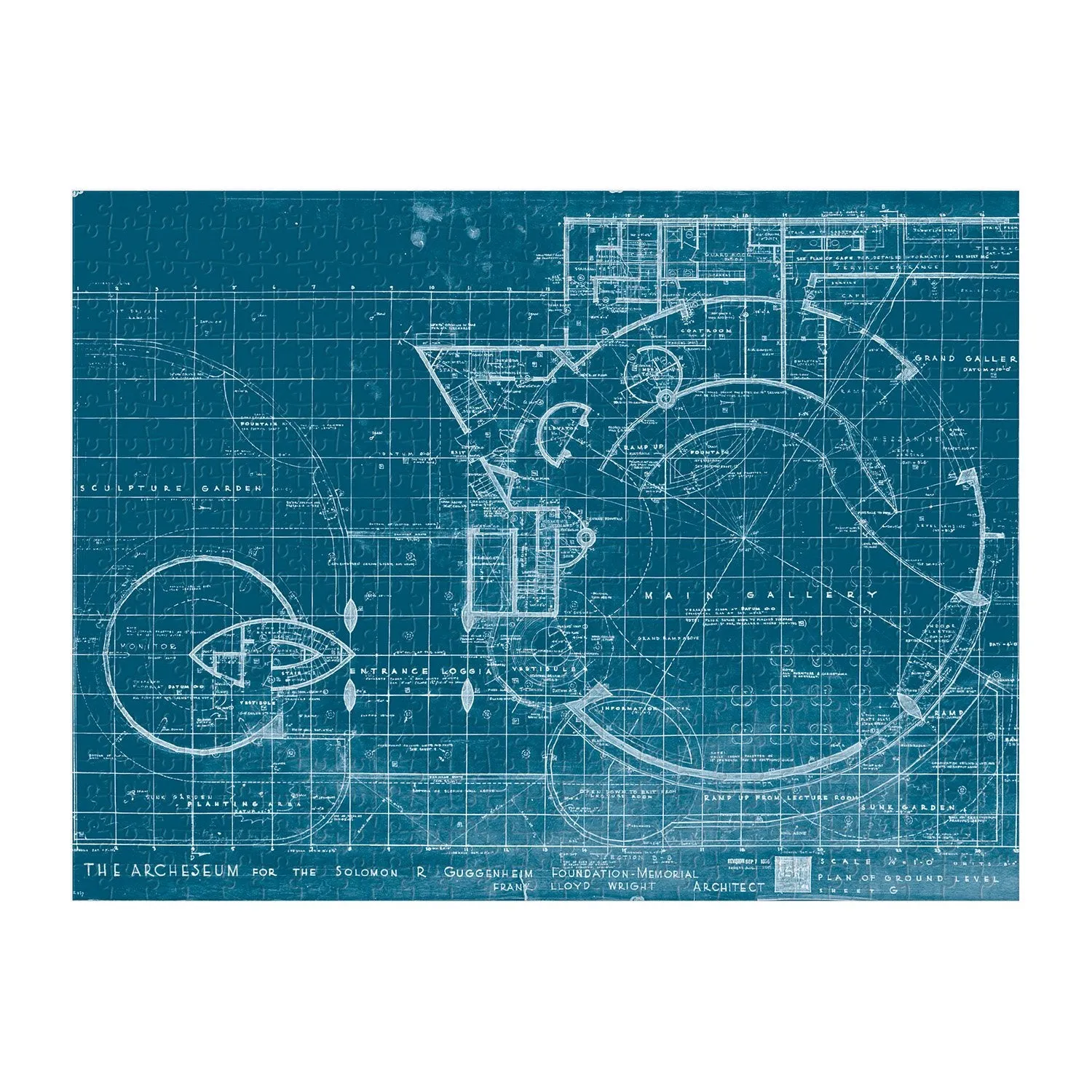 Good Puzzle Co. Frank Lloyd Wright Guggenheim puslespil 500 dobbelt