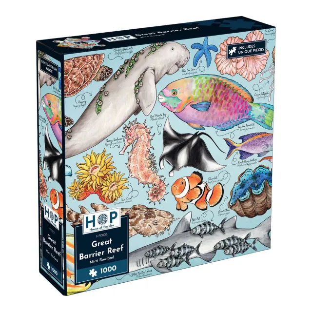House of Puzzle Great Barrier Reef puslespil 1000 brikker hav