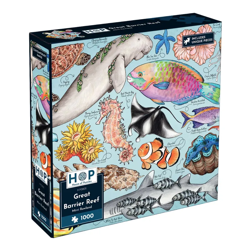 House of Puzzles Great Barrier Reef puslespil 1000 brikker hav