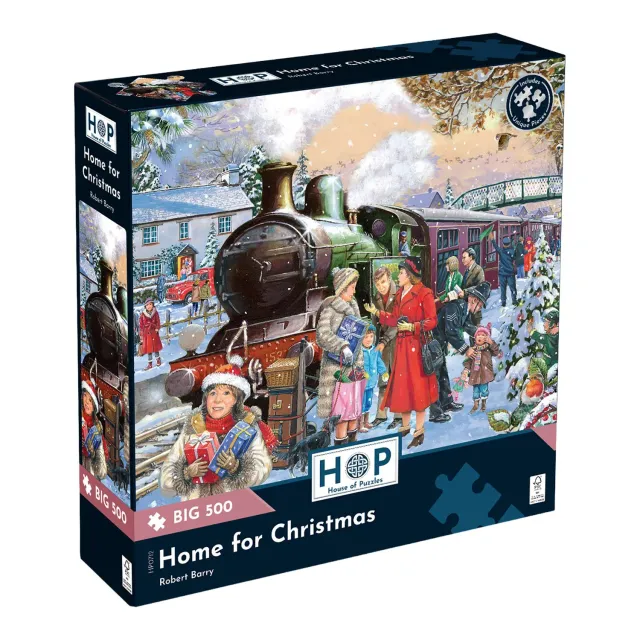 House of Puzzle BIG 500 Home for Christmas puslespil 500 brikker jul