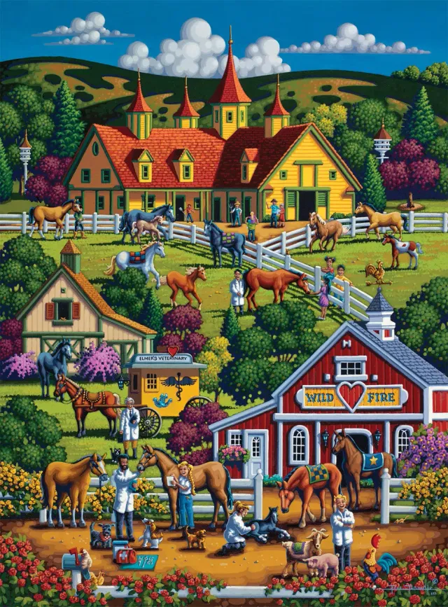 Buffalo Games Eric Dowdle Wildfire Ranch puslespil 1000 brikker