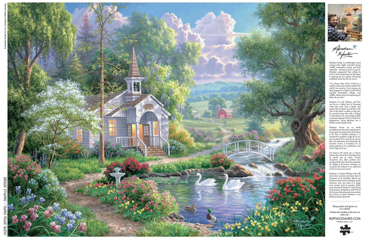 Buffalo Games Abraham Hunter Joyful Chapel puslespil 1000 brikker kirke