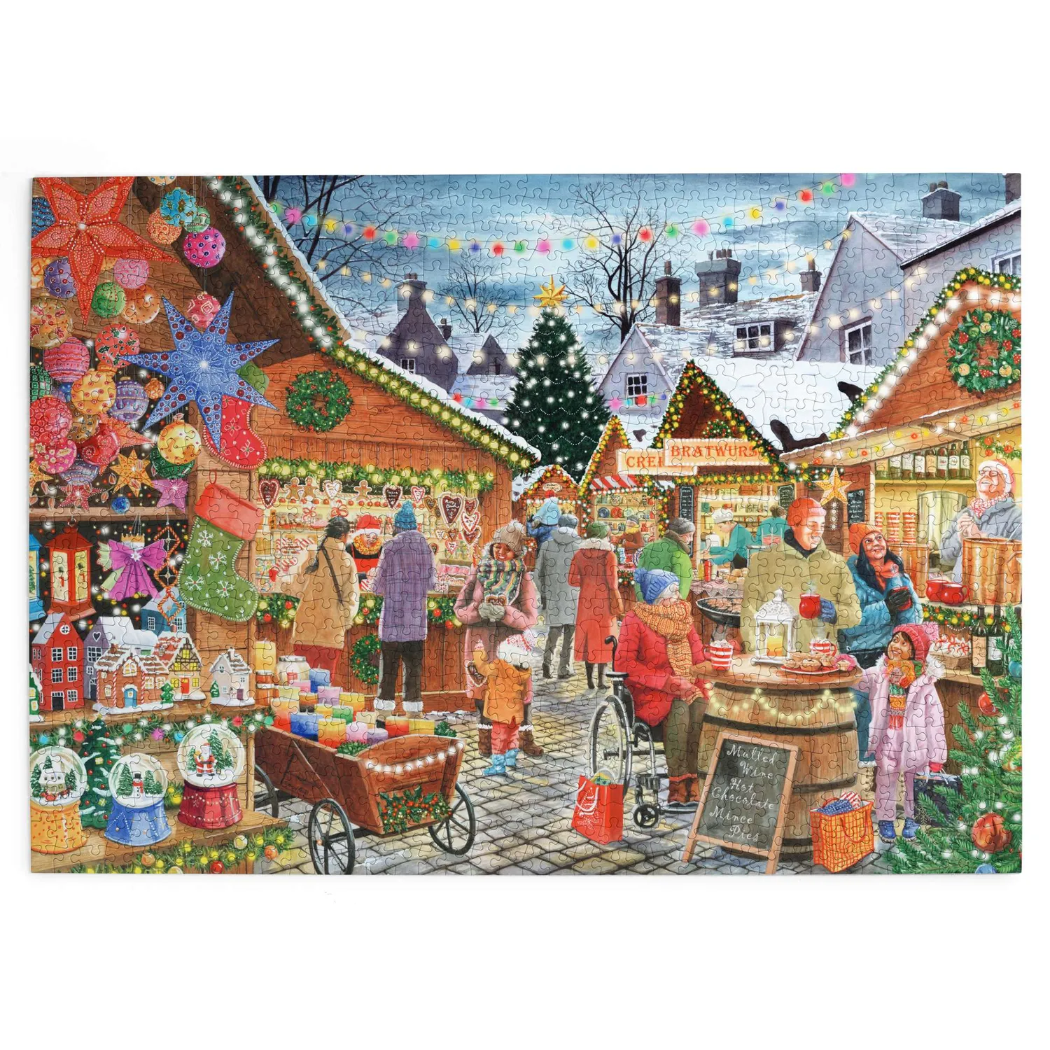 House of Puzzles Christmas Market puslespil 1000 brikker jul