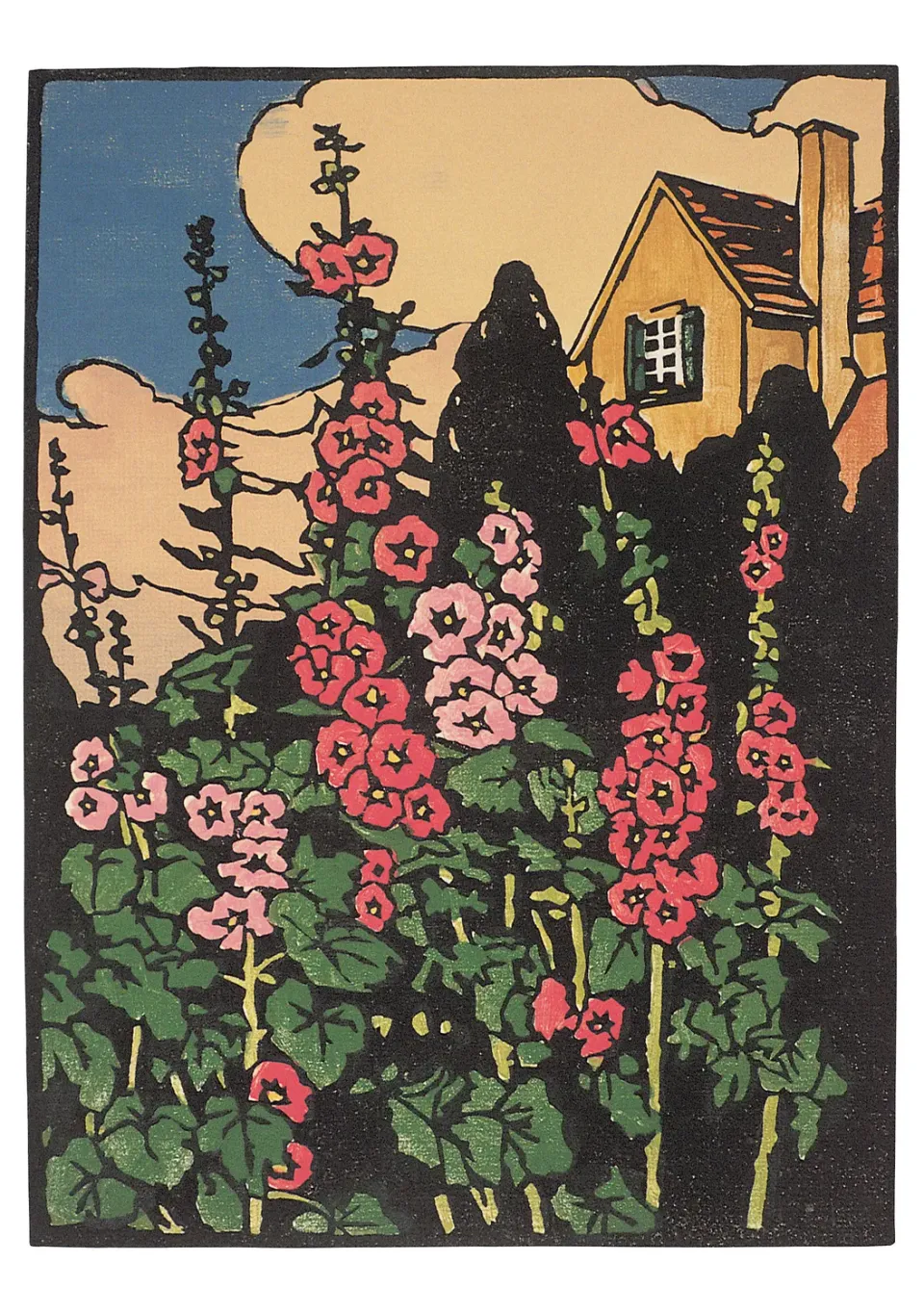 Pomegranate William S. Rice fødselsdagskort – Hollyhock Garden