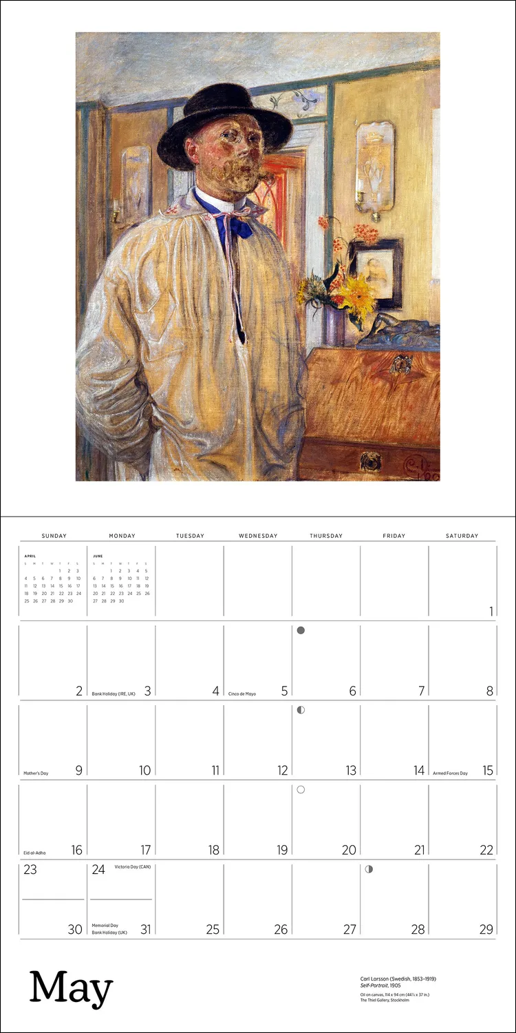 Pomegranate Carl Larsson 2027 vægkalender akvarel