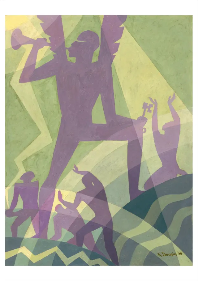 Pomegranate Aaron Douglas The Judgment Day brevkort enkelt
