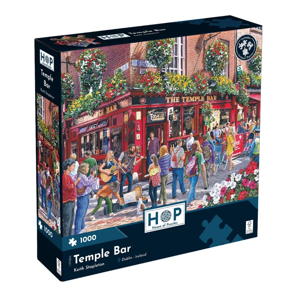 House of Puzzles Temple Bar puslespil 1000 brikker bygninger