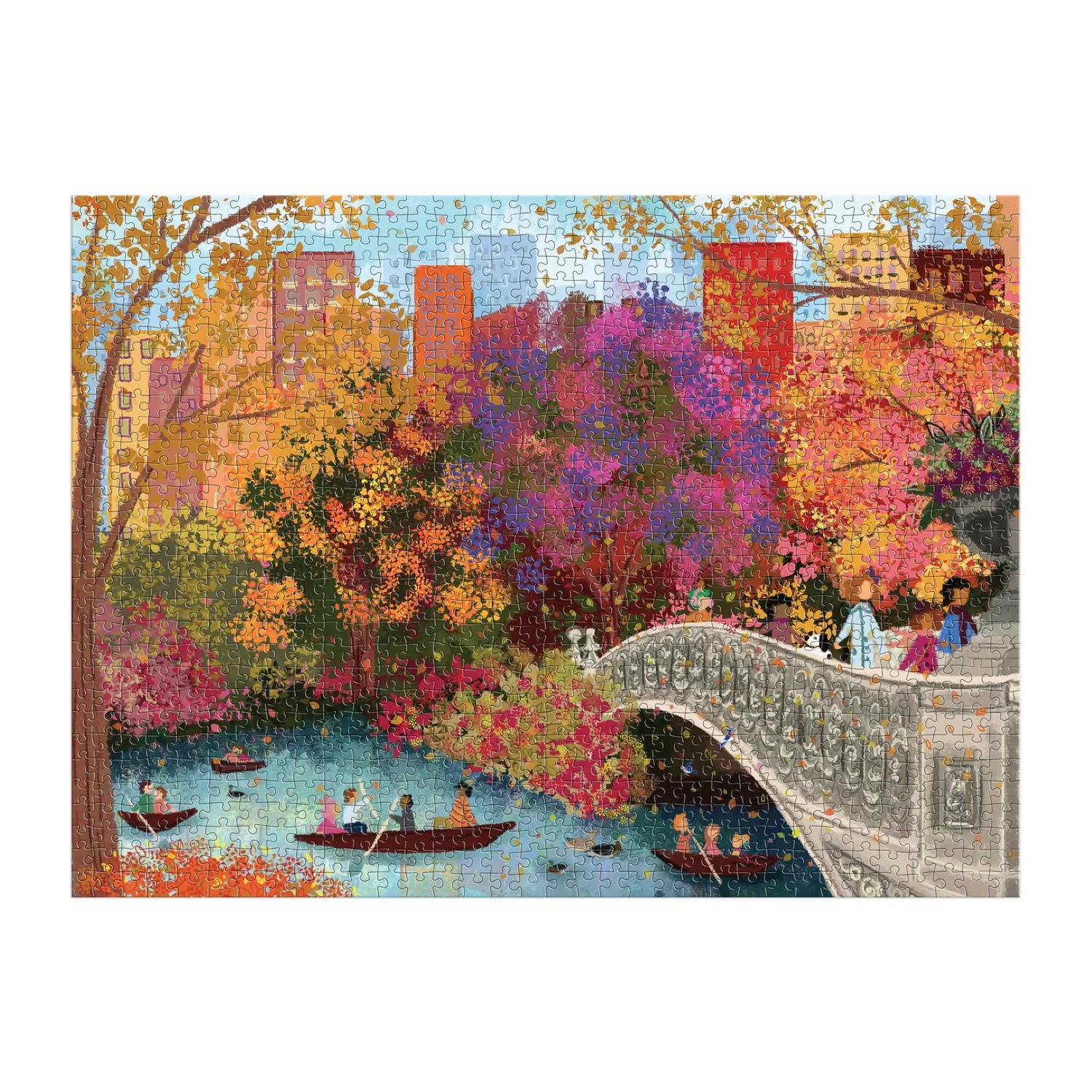 Galison Joy Laforme Bow Bridge puslespil 1000 efterår