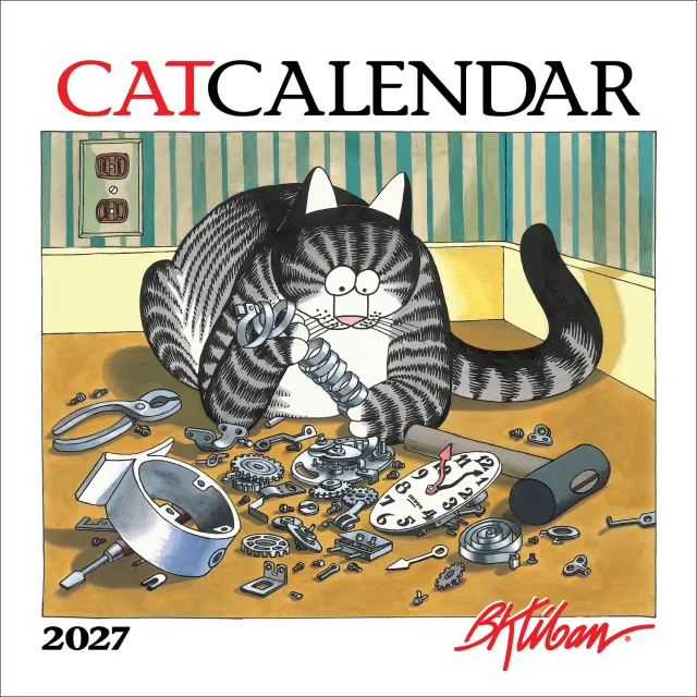 Pomegranate B. Kliban vægkalender 2027 kattehumor